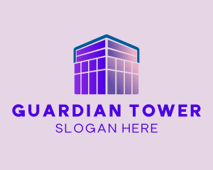 Purple Building Real Estate logo design