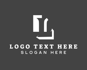 Modern - Negative Space Letter L logo design