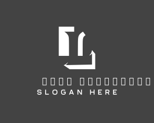 Negative Space Letter L Logo