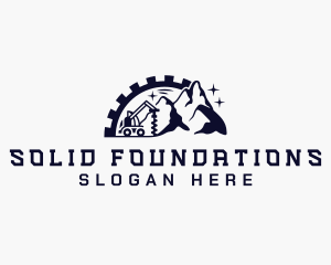 Mountain Construction Drilling Machine  Logo