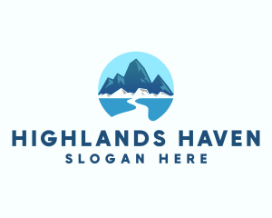 Highlands - Rocky Mountain River logo design