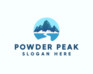 Ski - Rocky Mountain River logo design