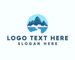 Ski - Rocky Mountain River logo design