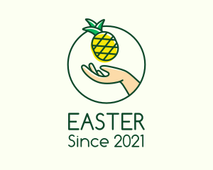 Drinking - Hand Pineapple Fruit logo design