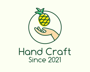 Hand - Hand Pineapple Fruit logo design