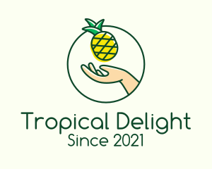 Pineapple - Hand Pineapple Fruit logo design