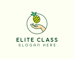 Hand Pineapple Fruit  logo design