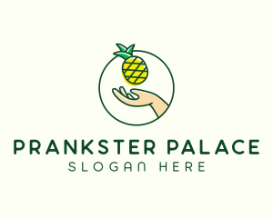 Hand Pineapple Fruit  logo design