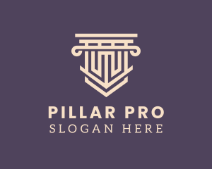 Column Shield Pillar logo design