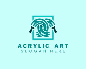 Acrylic - Painting Brush Wall Painter logo design