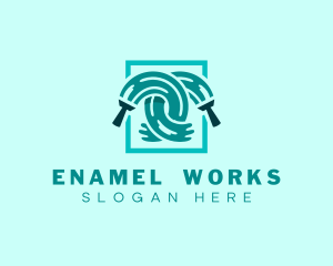 Enamel - Painting Brush Wall Painter logo design