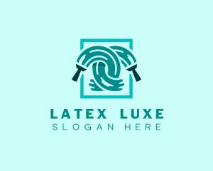 Latex - Painting Brush Wall Painter logo design