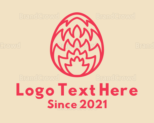 Red Easter Egg Logo