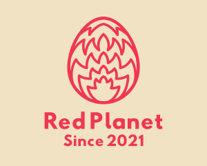 Red Easter Egg  logo design