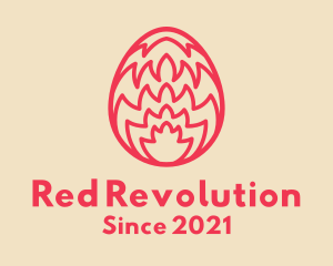 Red Easter Egg  logo design