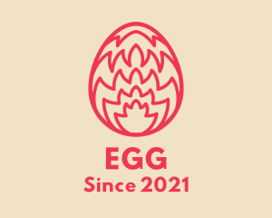 Red Easter Egg  logo design