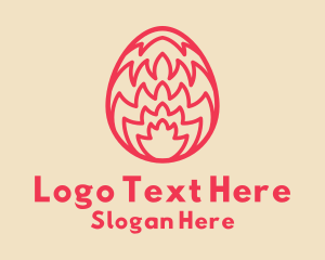Red Easter Egg  Logo