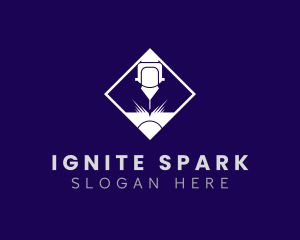 Industrial Laser Engraving Diamond logo design