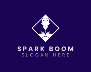 Industrial Laser Engraving Diamond logo design