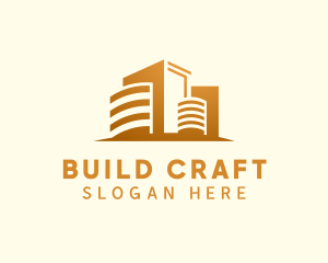 Skyscraper Building Contractor logo design