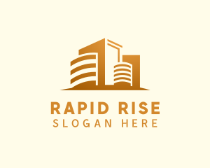 Skyscraper Building Contractor logo design