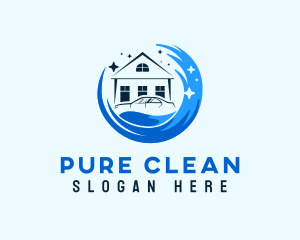 Home Car Cleaning Maintenance logo design