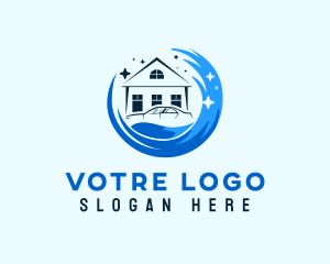 Cleaning - Home Car Cleaning Maintenance logo design