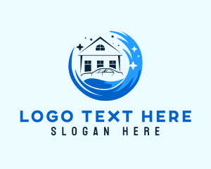 Clean - Home Car Cleaning Maintenance logo design