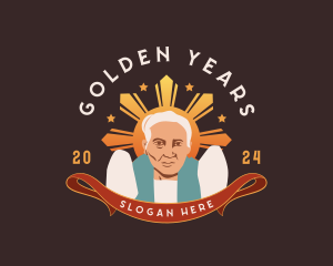 Elderly - Philippine Woman Hero logo design