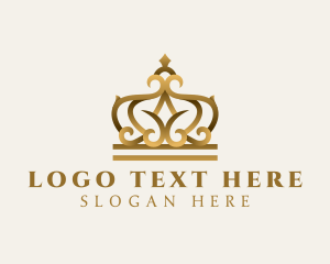 Elegant - Deluxe Glamorous Crown logo design