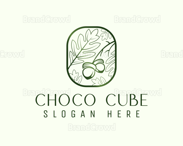 Green Acorn Leaf Logo