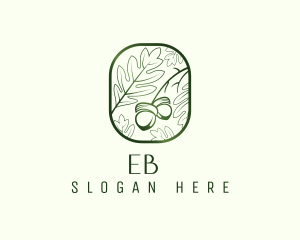 Garden - Green Acorn Leaf logo design