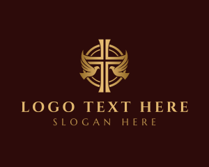 Glorious - Dove Christian Cross logo design