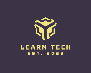 E Learning - Cube Tech Networking logo design