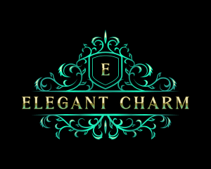 Floral Elegant Filigree logo design