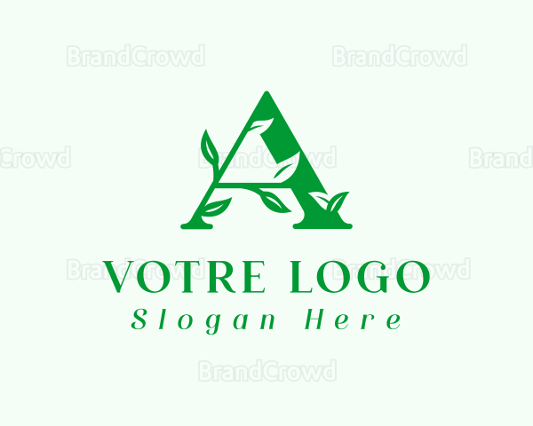 Plant Garden Letter A Logo