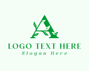 Bio - Plant Garden Letter A logo design