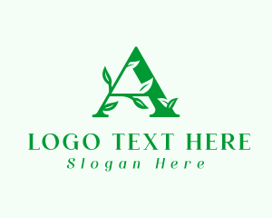 Plant Garden Letter A Logo