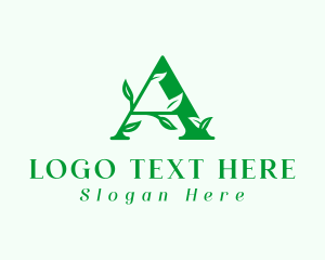 Plant Garden Letter A Logo