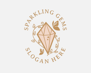 Gemstone - Butterfly Gemstone Jewelry logo design