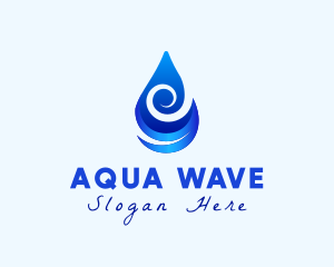 Water Drop Wave logo design