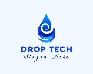 Drop - Water Drop Wave logo design
