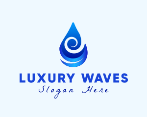 Water Drop Wave logo design