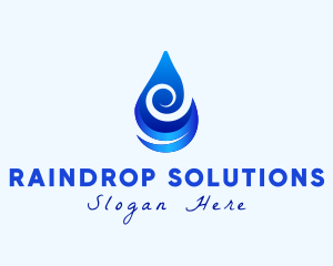 Drop - Water Drop Wave logo design