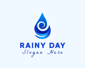 Water Drop Wave logo design