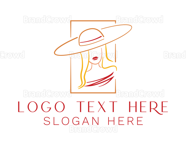Fashion Hat Lady Logo