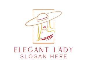 Fashion Hat Lady logo design