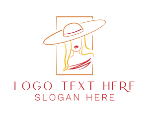 Fashion Hat Lady Logo