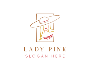 Fashionista Hat Lady logo design