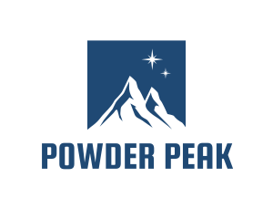 Ski - Modern Night Mountain logo design